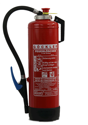 Göckler Schaum Feuerlöscher Göckler 6 liter Schaum Feuerlöscher